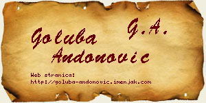 Goluba Andonović vizit kartica